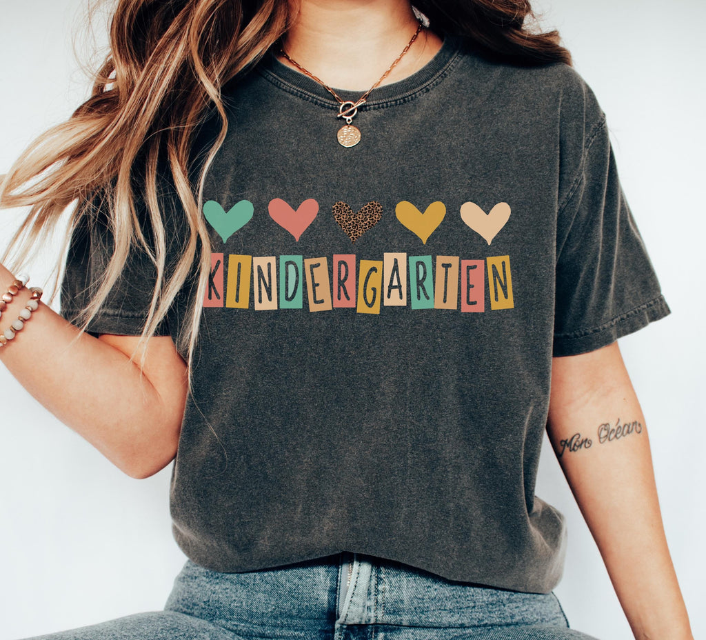 Kindergarten Teacher Comfort Colors Tees Unisex T-shirt, Sweatshirt, Hoodie (2)