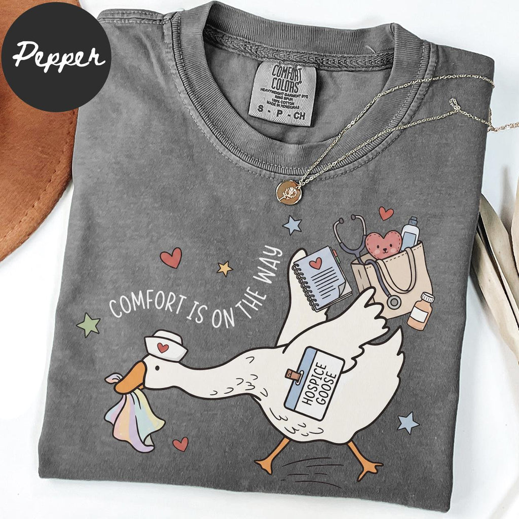 Comfort Colors Hospice Nurse Goose Hospice Care Tee Registered Nurse Nursing Student Hospice Team Graduation Aide (2)