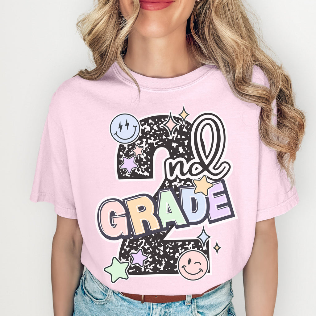 Second Grade Composition Notebook Teacher 2nd Grade Tee First Day School Matching Teacher Squad Team Last Day (2)