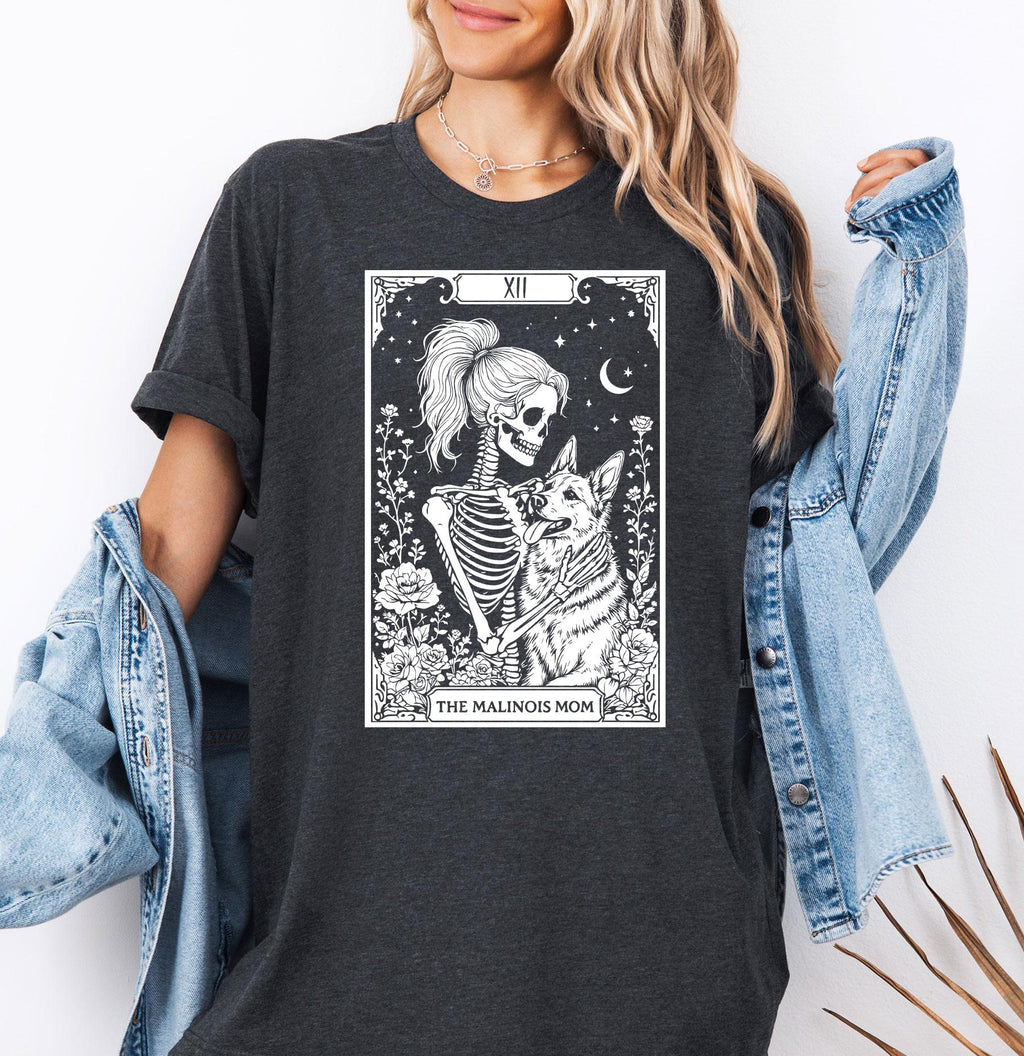 Halloween Malinois Mom Maligator Mama Dog Mom Belgian Shepherd Lover Tee Skeleton Malinois Mama (2)