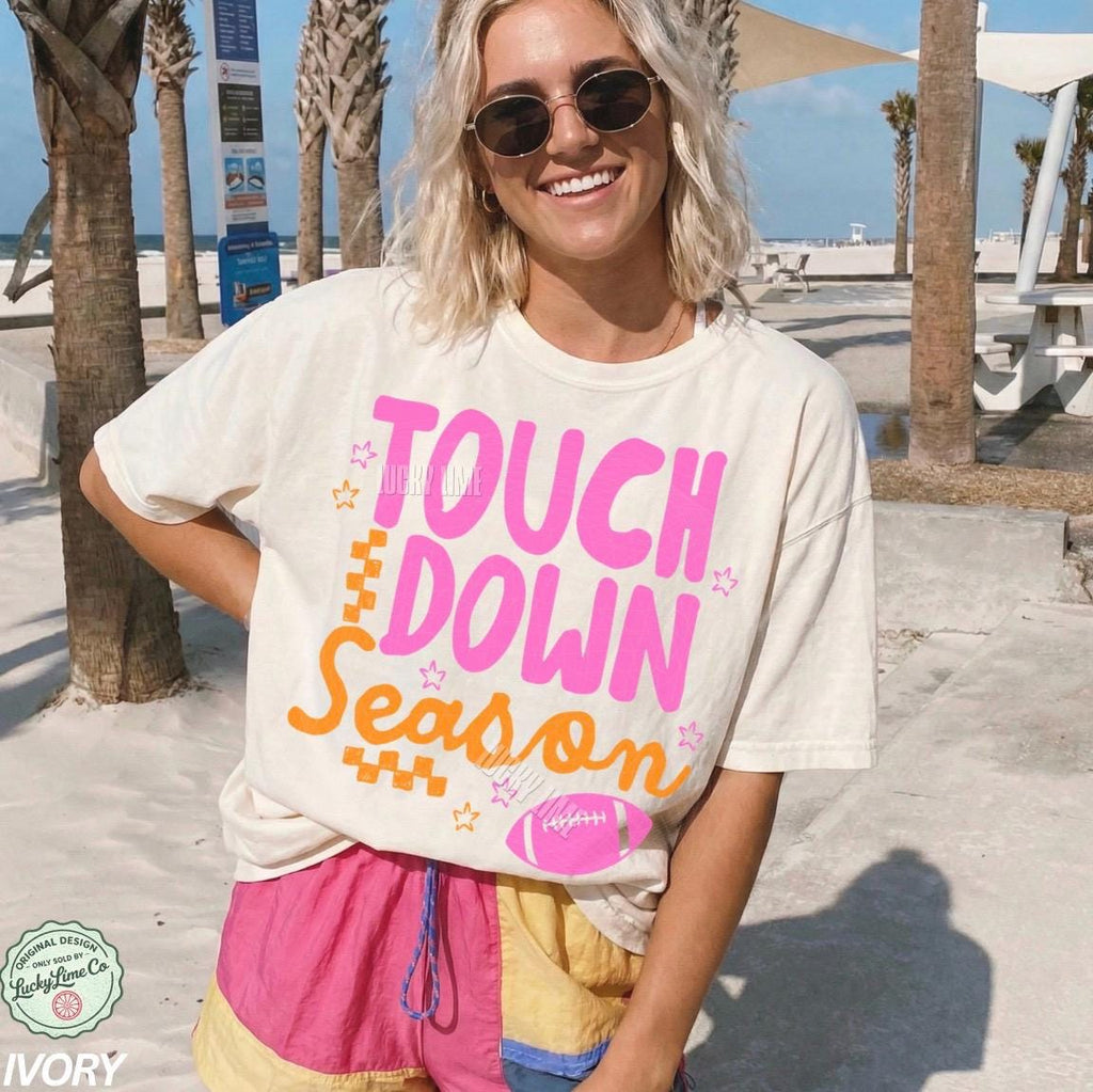 Touchdown Season Football Game Day Tee Football Season Team Spirit Comfort Colors Football Football Mom (1)
