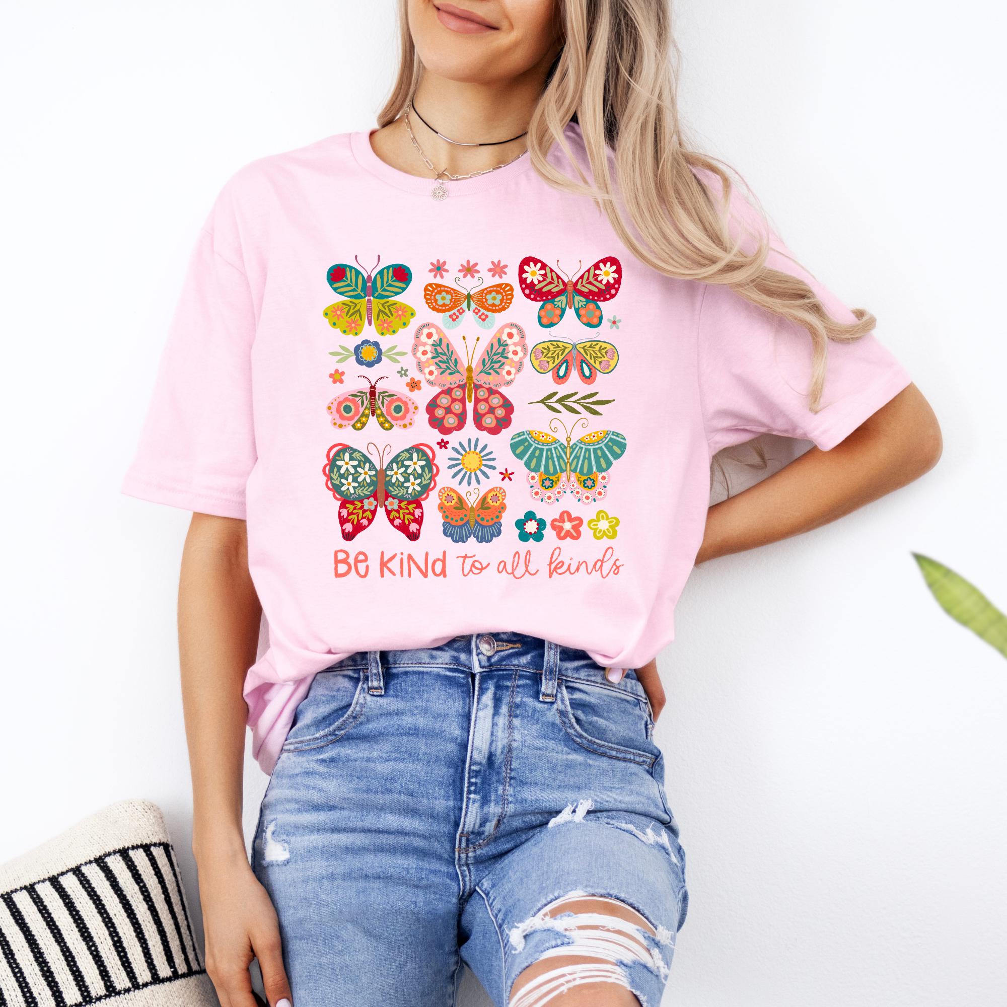 Kind Kinds Boho Floral Mental Health Retro Flower Tee Floral Kindness (3)