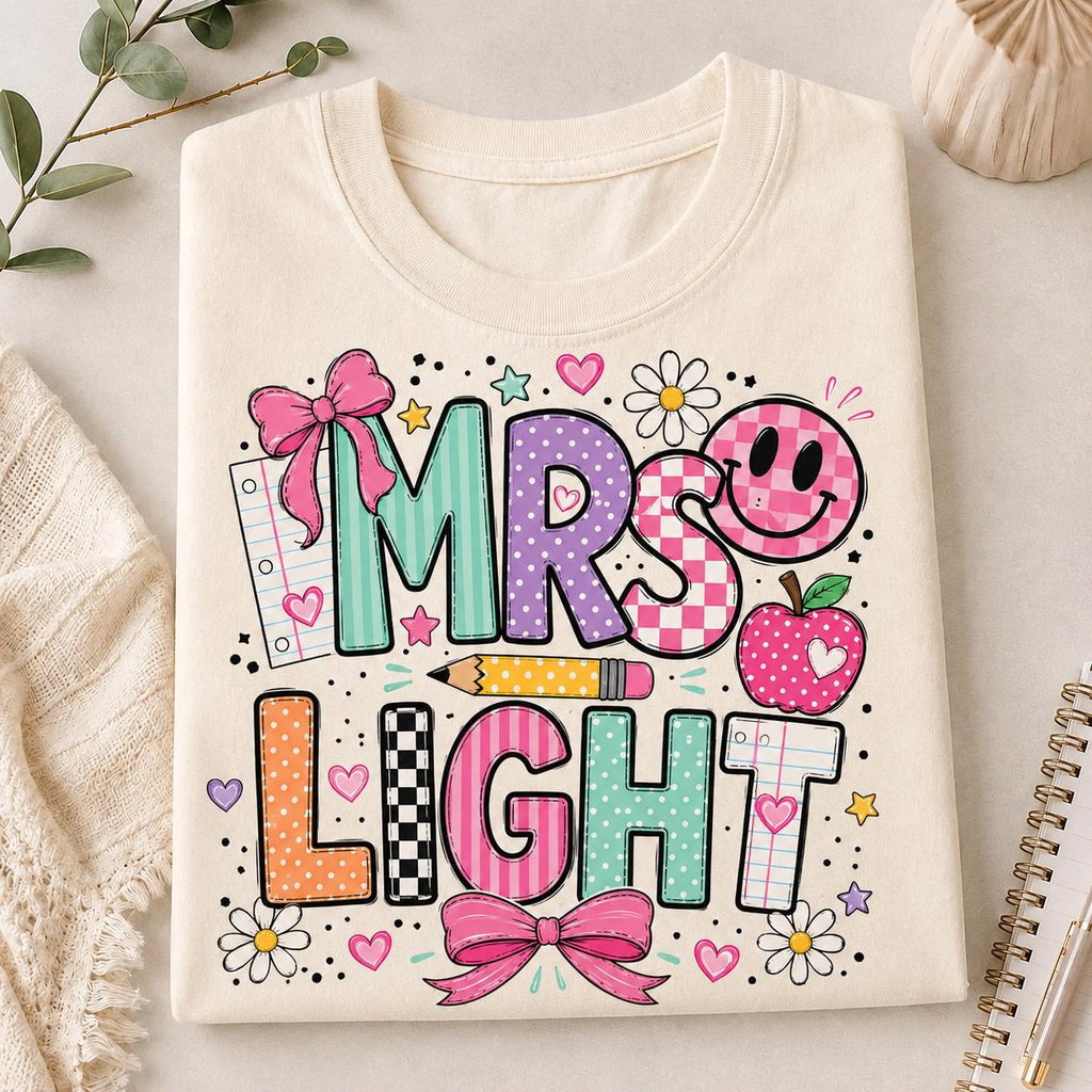 Custom Name Teacher Personalized Teacher Mrs Teacher Teacher Back School Kindergarten Teacher (2)
