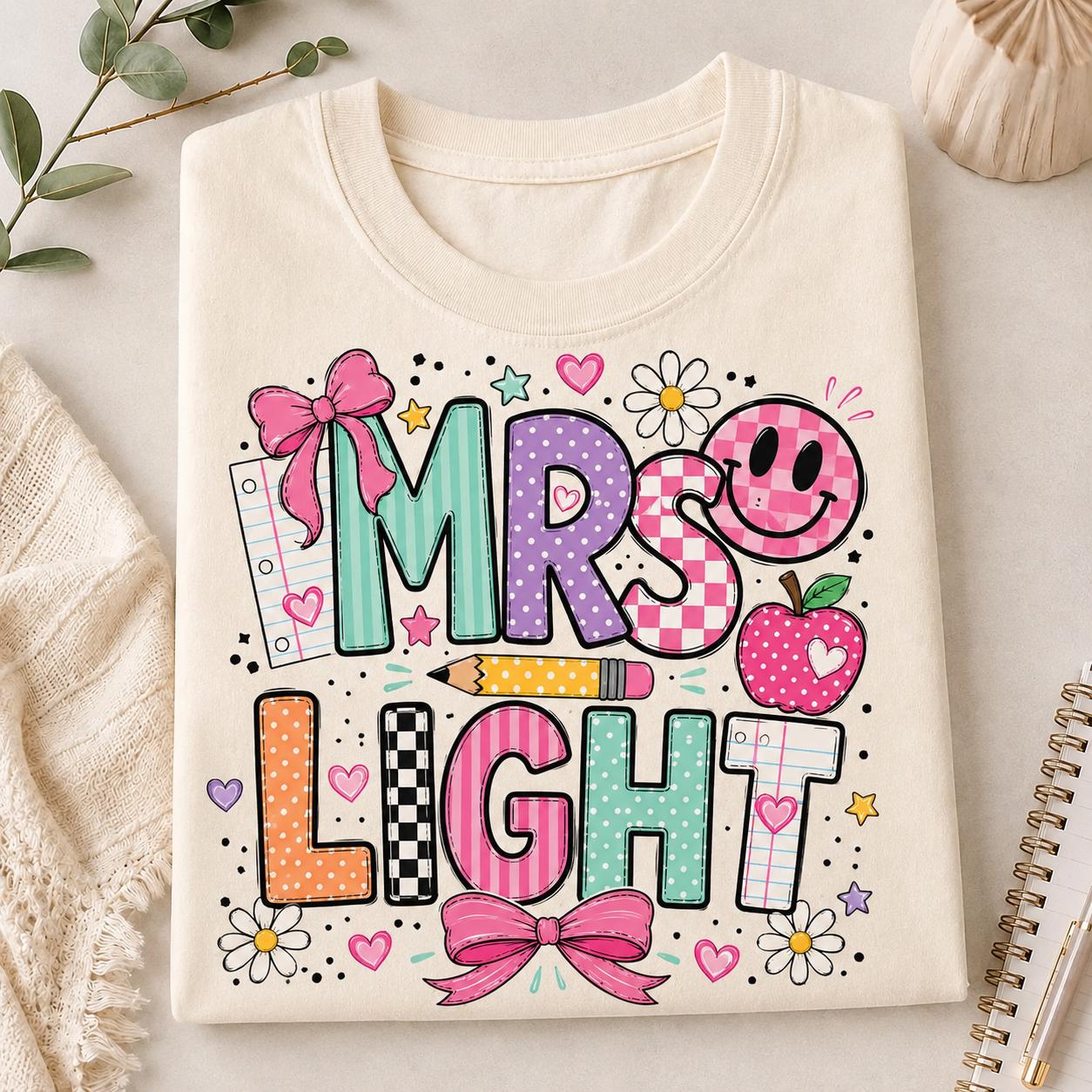 Custom Name Teacher Personalized Teacher Mrs Teacher Teacher Back School Kindergarten Teacher (2)
