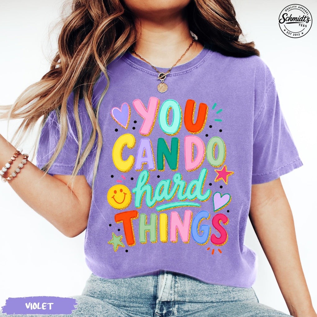 Teacher Encouragemen Hard Things Tee School Counselor Positive Mental Health Teacher Tee (2)