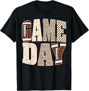 American Football Lover Game Day Leopard Cheetah Football (1)