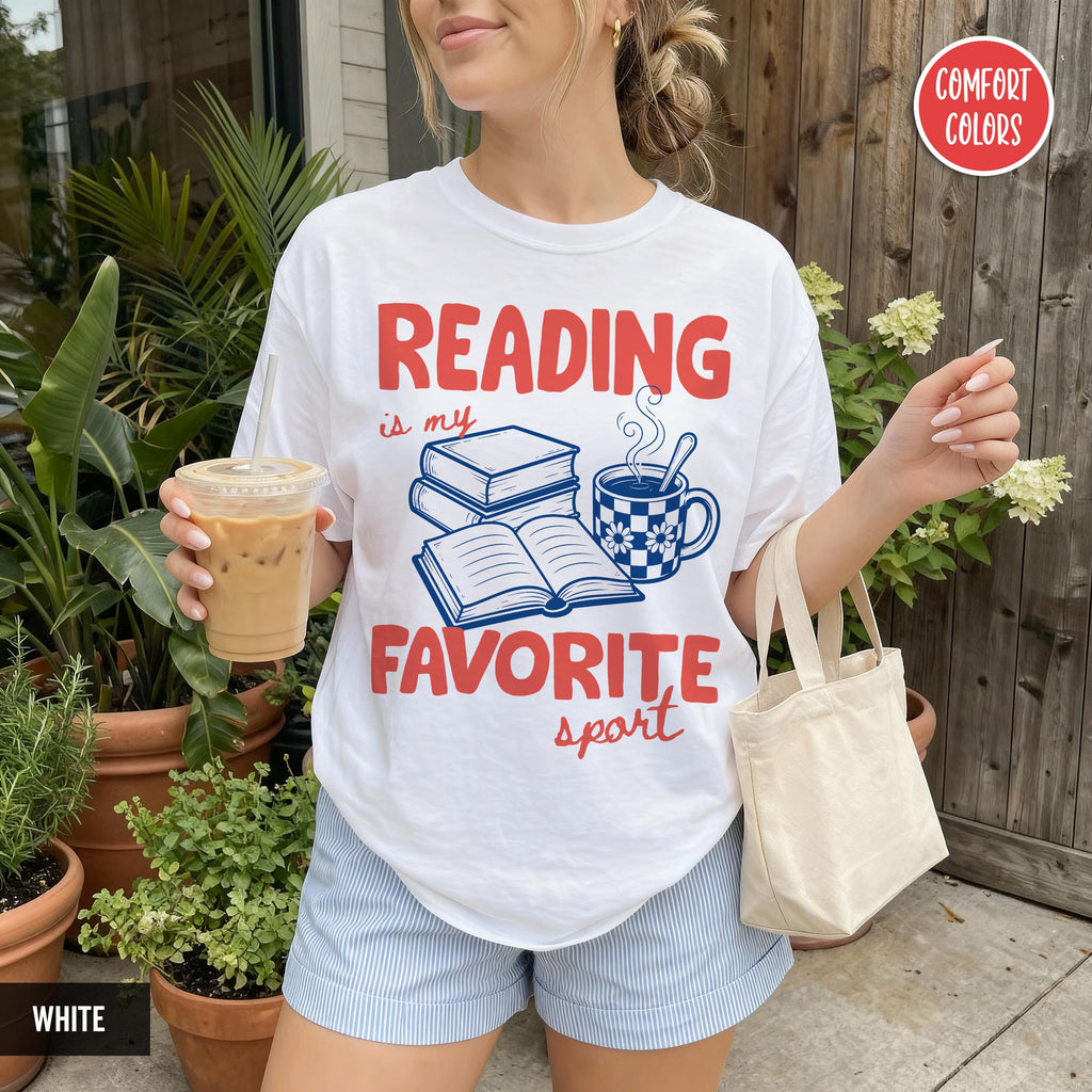 Reading Favorite Spor Bookish Book Lover Reader Tee Bookish Merch Bookworm Book Club Coffee Lover (2)