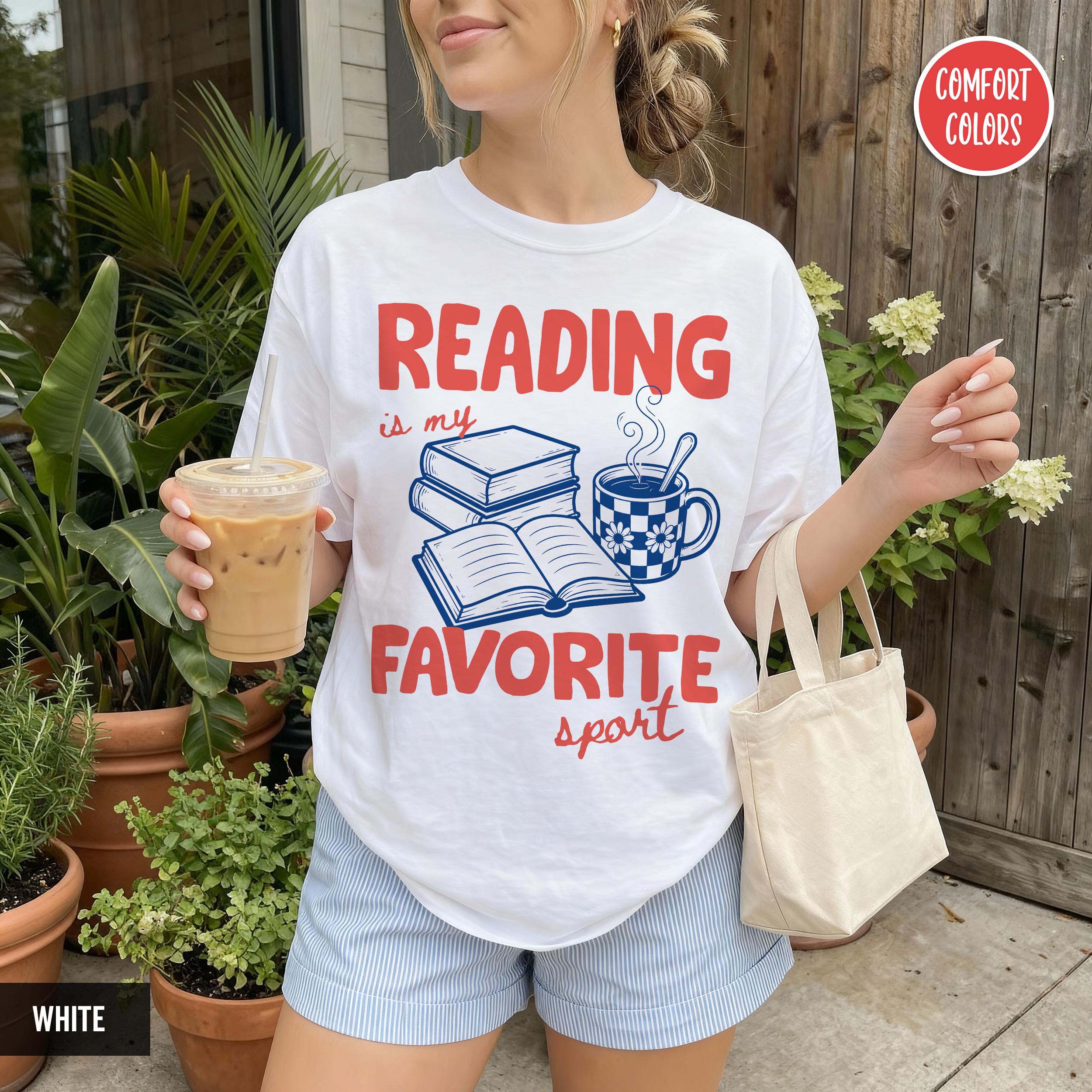 Reading Favorite Spor Bookish Book Lover Reader Tee Bookish Merch Bookworm Book Club Coffee Lover (2)