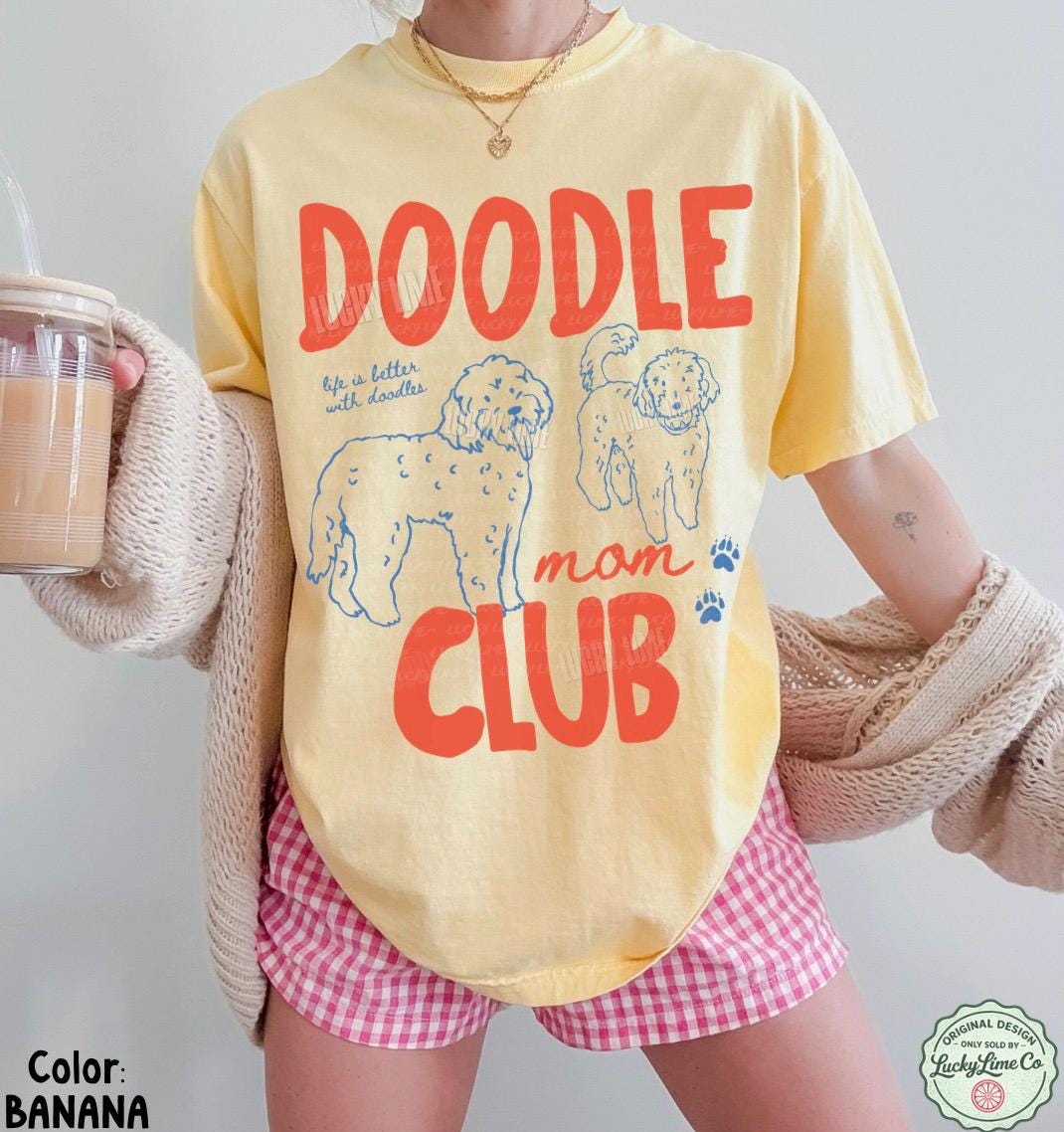 Doodle Mom Club Goldendoodle Labradoodle Dog Mom Dog Mama Pet Parent Fur Mama Tee (4)