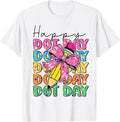 Pencil Bow Happy Dot Day Teacher Unisex T-shirt, Sweatshirt, Hoodie (1)