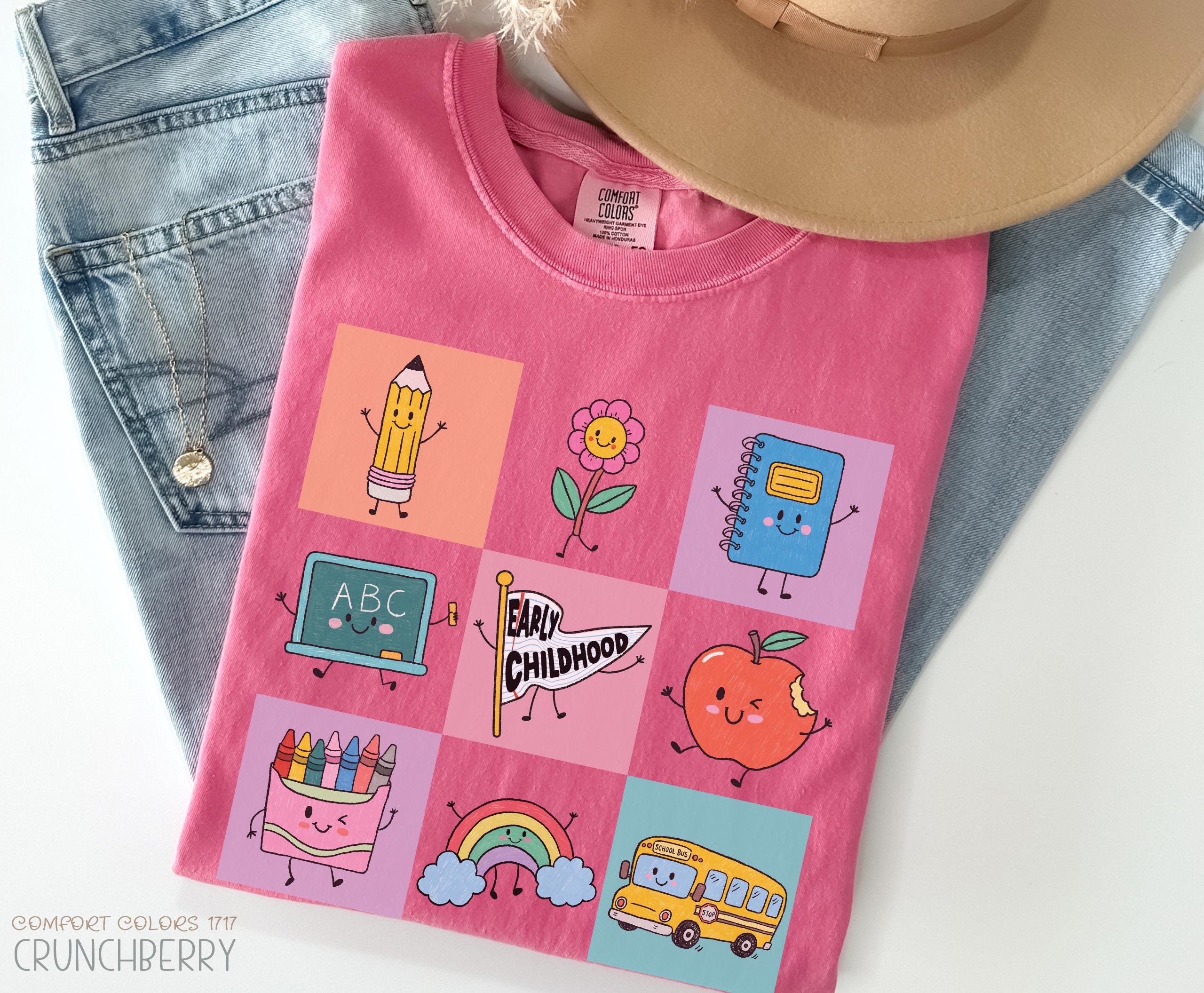 Early Childhood Daycare Teacher Team Ecse Teacher Pennant Flag Early Childhood Educator Tee Back School (1)