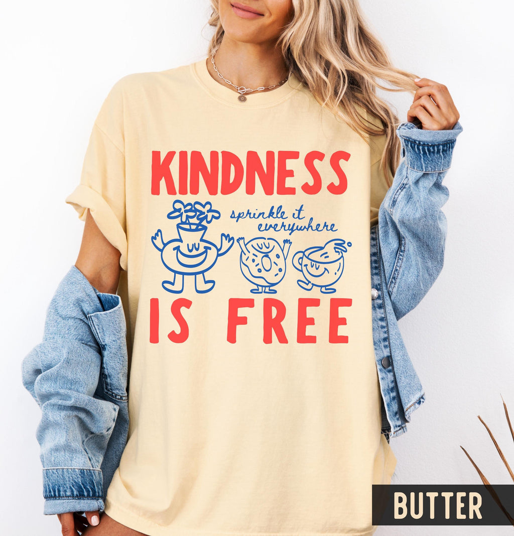 Comfort Colors Kindness Free Sprinkled Doughnut Empathy Tee (3)