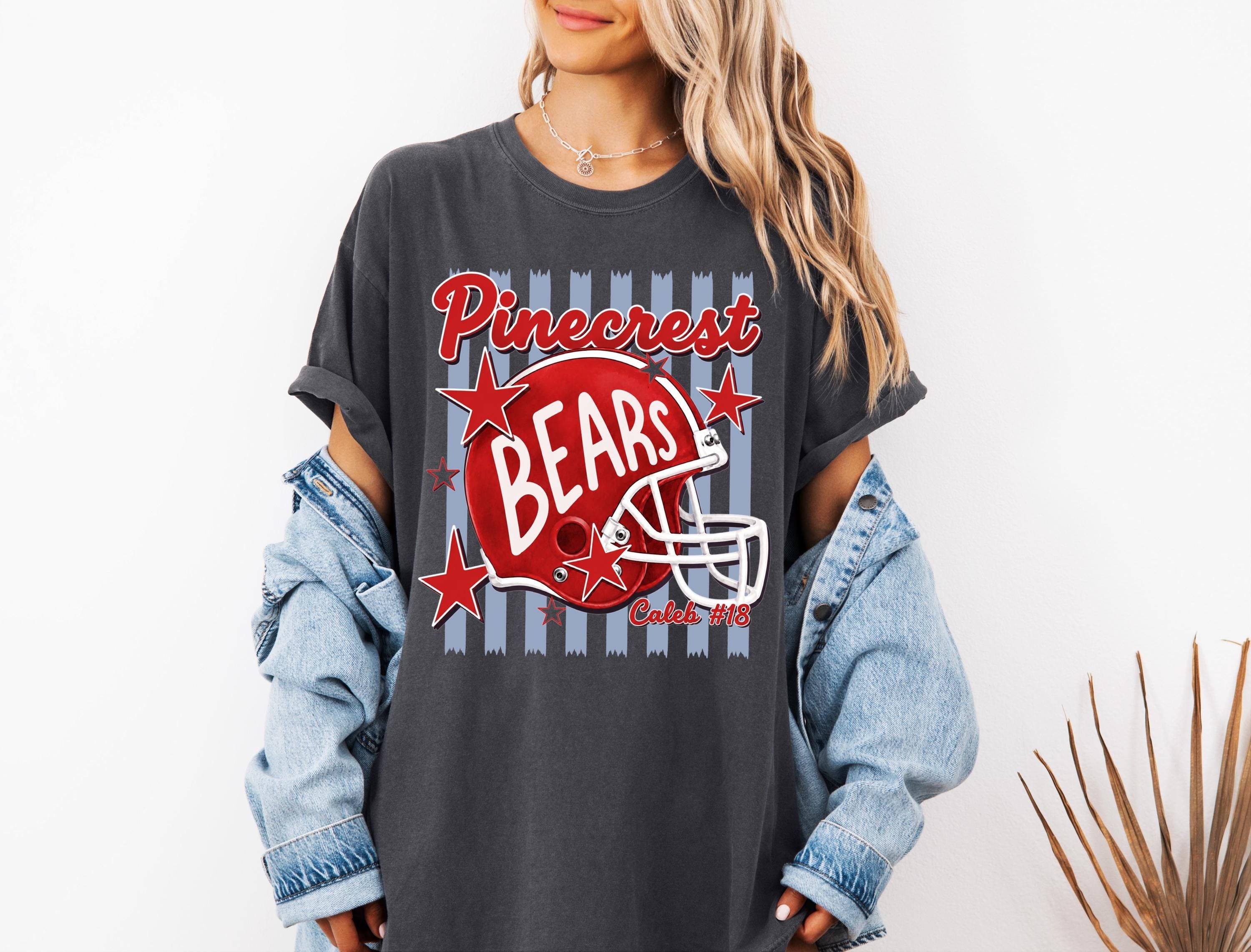 Custom Mascot Stripe Tee Personalized Football Tee Custom Football Game Day School Pride Team Spirit Football (4)