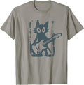 Cat Playing Guitar Rock Star Rock Roll Unisex T-shirt, Sweatshirt, Hoodie (1)