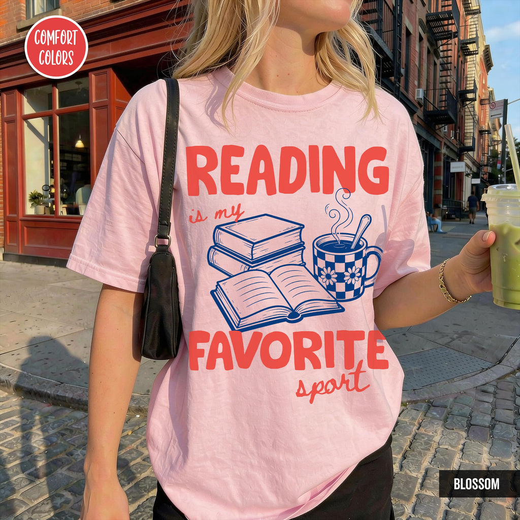 Reading Favorite Spor Bookish Book Lover Reader Tee Bookish Merch Bookworm Book Club Coffee Lover (3)