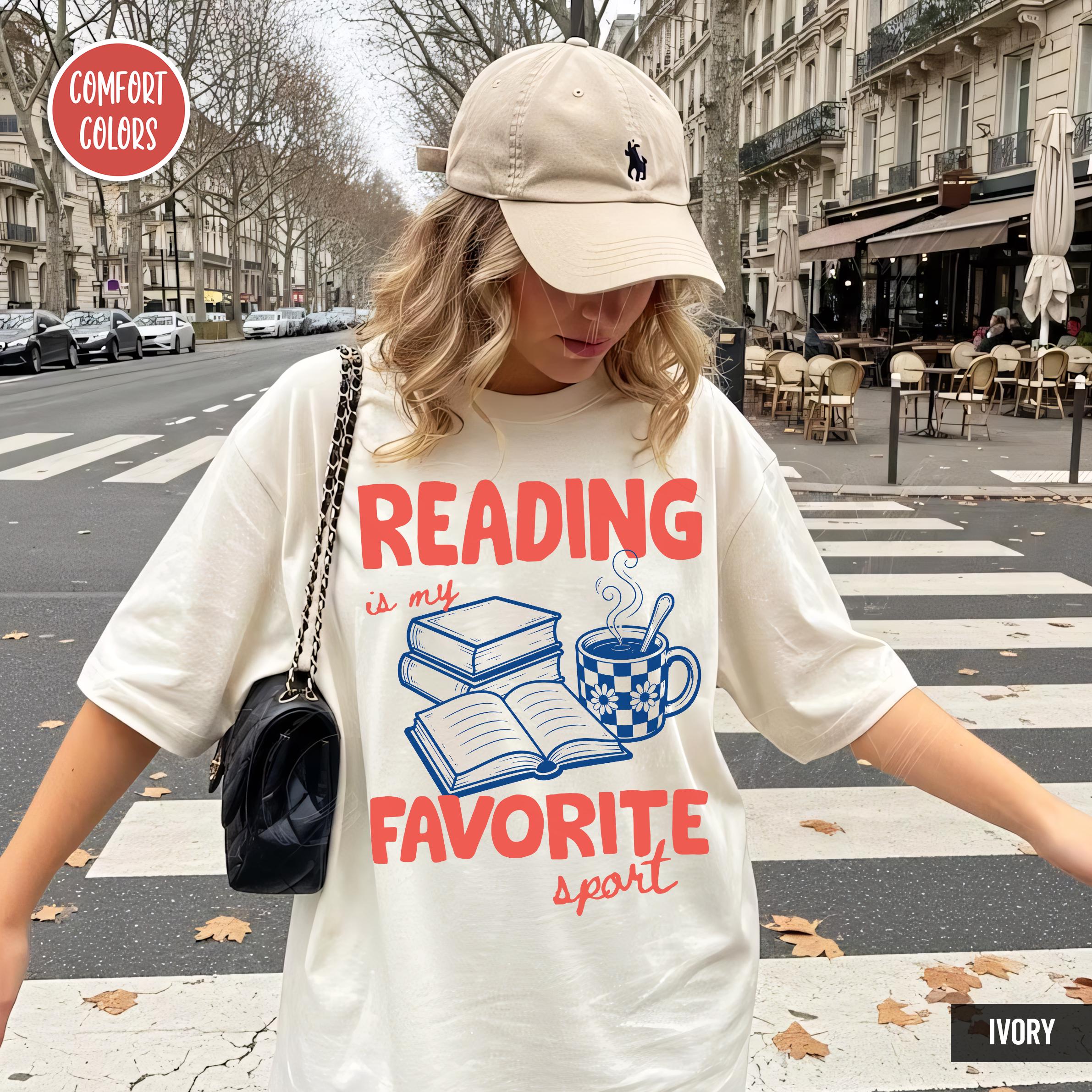 Reading Favorite Spor Bookish Book Lover Reader Tee Bookish Merch Bookworm Book Club Coffee Lover (1)