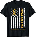 Gold Childhood Cancer Awareness Us Flag Ribbon Unisex T-shirt, Sweatshirt, Hoodie (1)