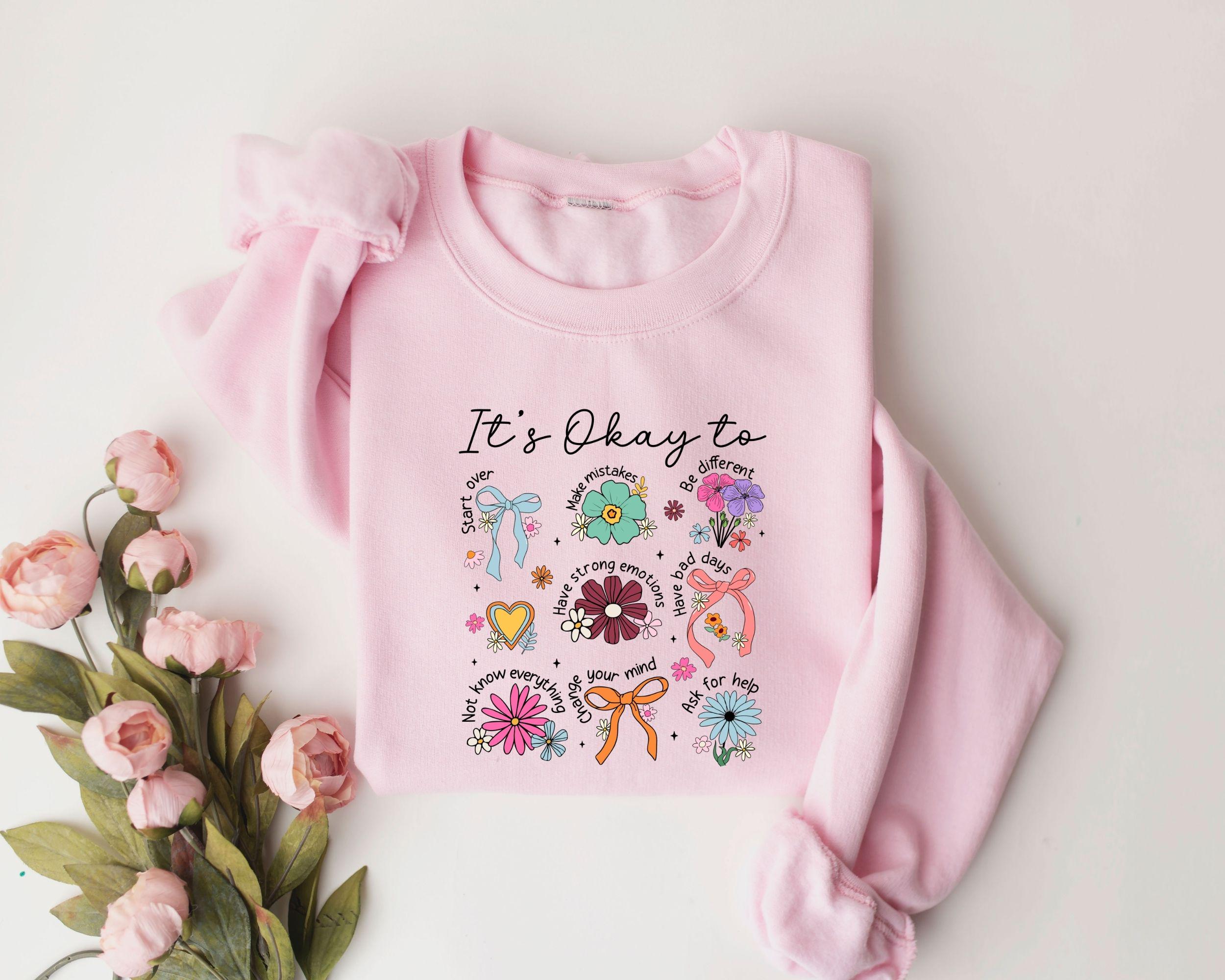 It'S Okay Retro Mental Health Positive Affirmation Coquette Mental Floral (4)