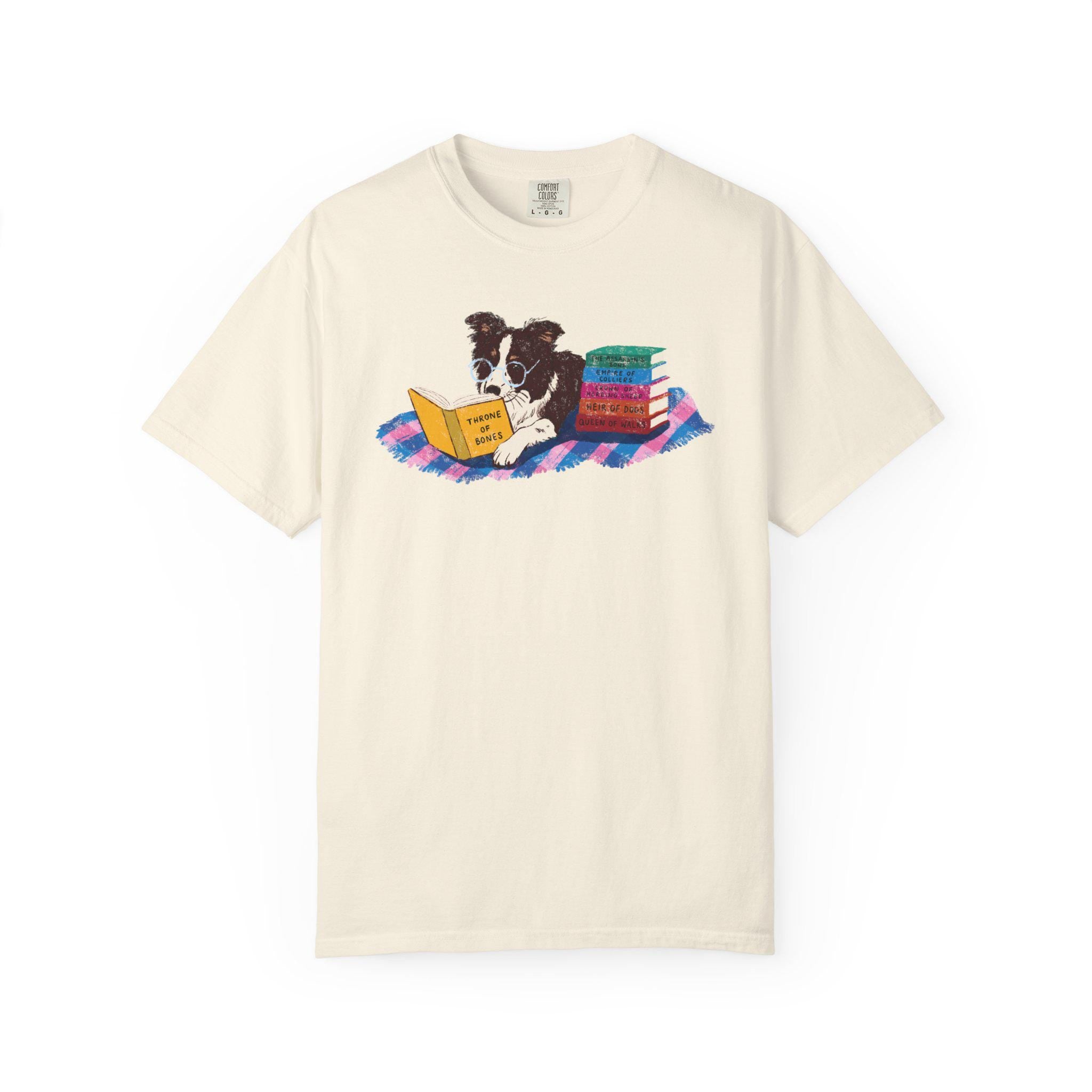 Border Collie Book Lover Reading Dog Fantasy Book Lover Bookish Dog Tee Dog Mom Booktok (2)