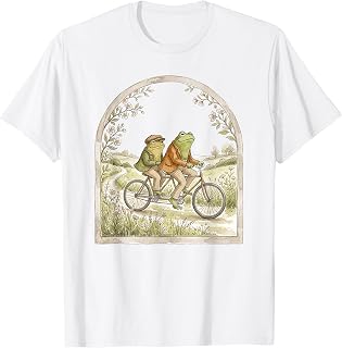 Vintage Frog Toad Riding Bicycle Cottagecore Unisex T-shirt, Sweatshirt, Hoodie (1)