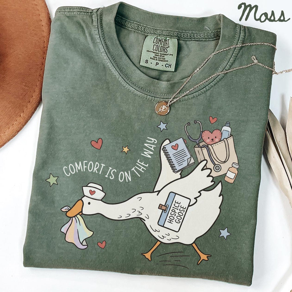 Comfort Colors Hospice Nurse Goose Hospice Care Tee Registered Nurse Nursing Student Hospice Team Graduation Aide (1)