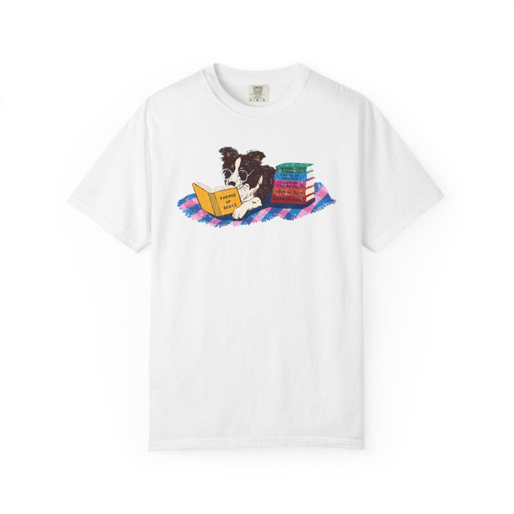 Border Collie Book Lover Reading Dog Fantasy Book Lover Bookish Dog Tee Dog Mom Booktok (1)