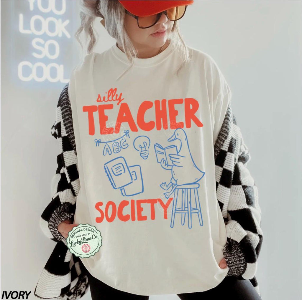 Comfort Colors Silly Teacher Silly Teachers Build Character Back School Tee Goose Teacher (3)