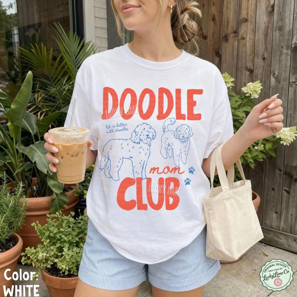 Doodle Mom Club Goldendoodle Labradoodle Dog Mom Dog Mama Pet Parent Fur Mama Tee (2)