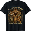 Vintage Cat Cats Pettable Some Only Once Unisex T-shirt, Sweatshirt, Hoodie (1)