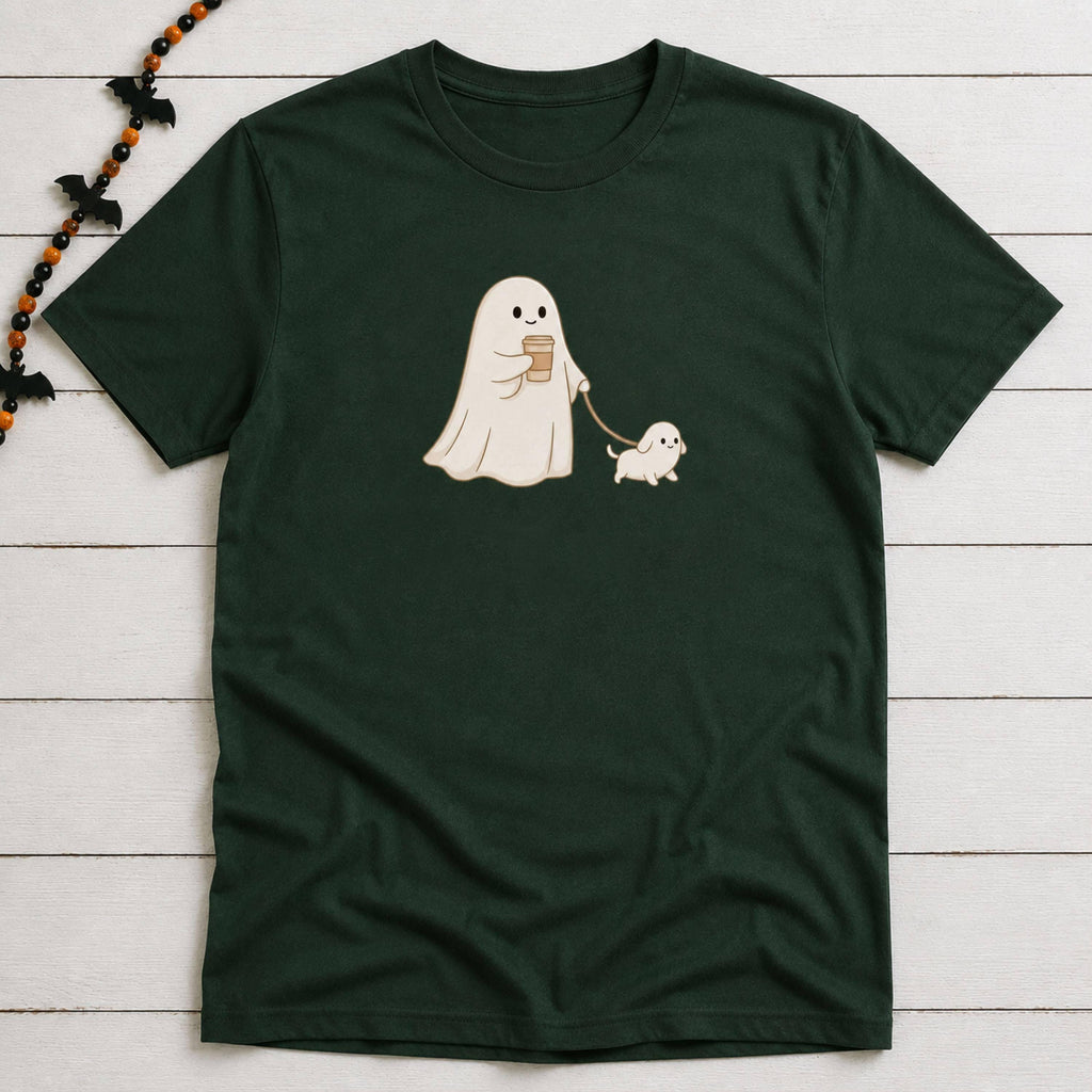 Ghost Dog Halloween Ghost Tee Spooky Dog Walker Ghost Coffee Halloween Pet Lover (3)