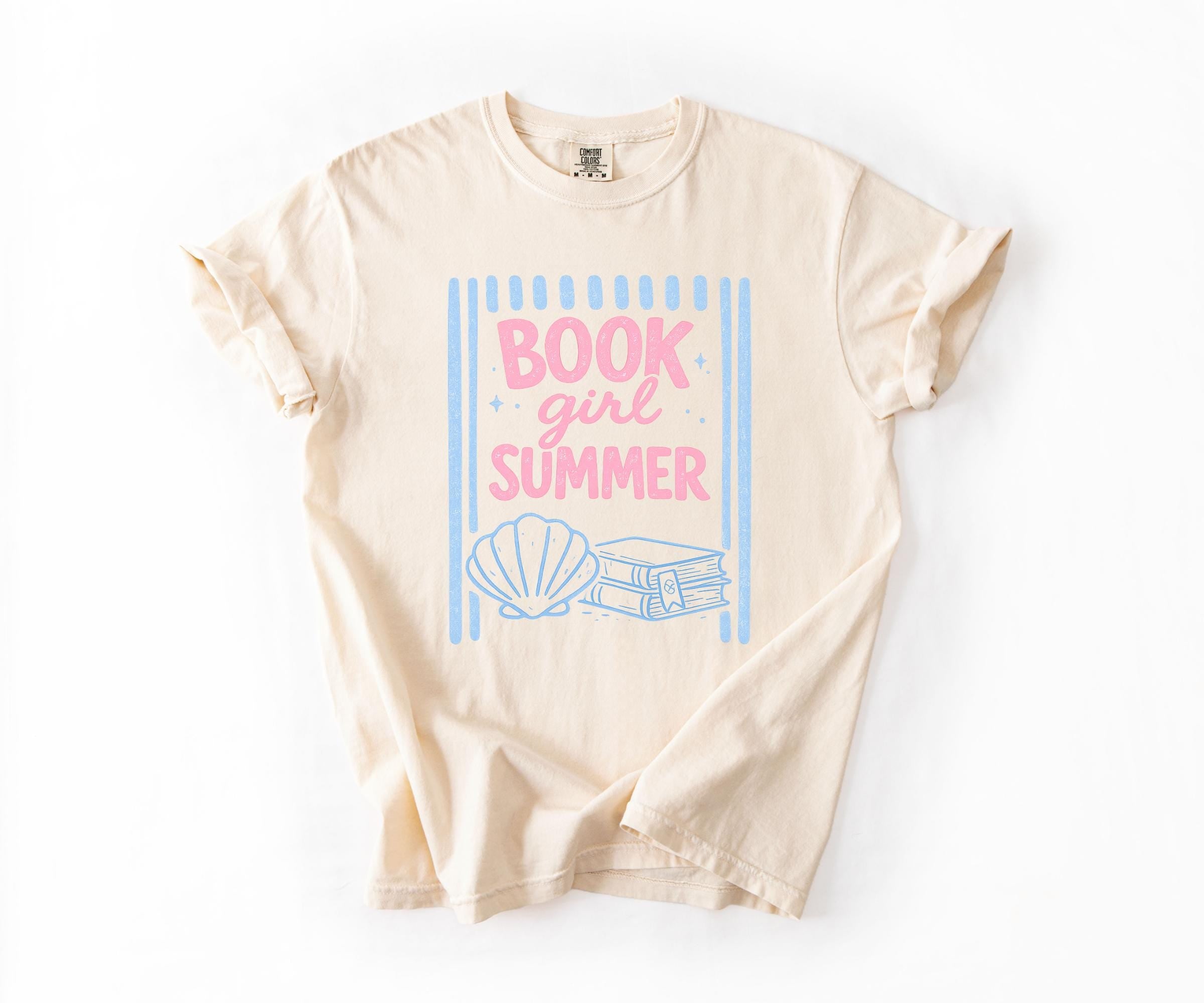 Book Lover Book Girl Summer Tee Coastal Reader Book Club (2)