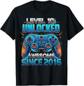 Level 10 Unlocked Since 2016 10th Birthday Gaming Unisex T-shirt, Sweatshirt, Hoodie (1)
