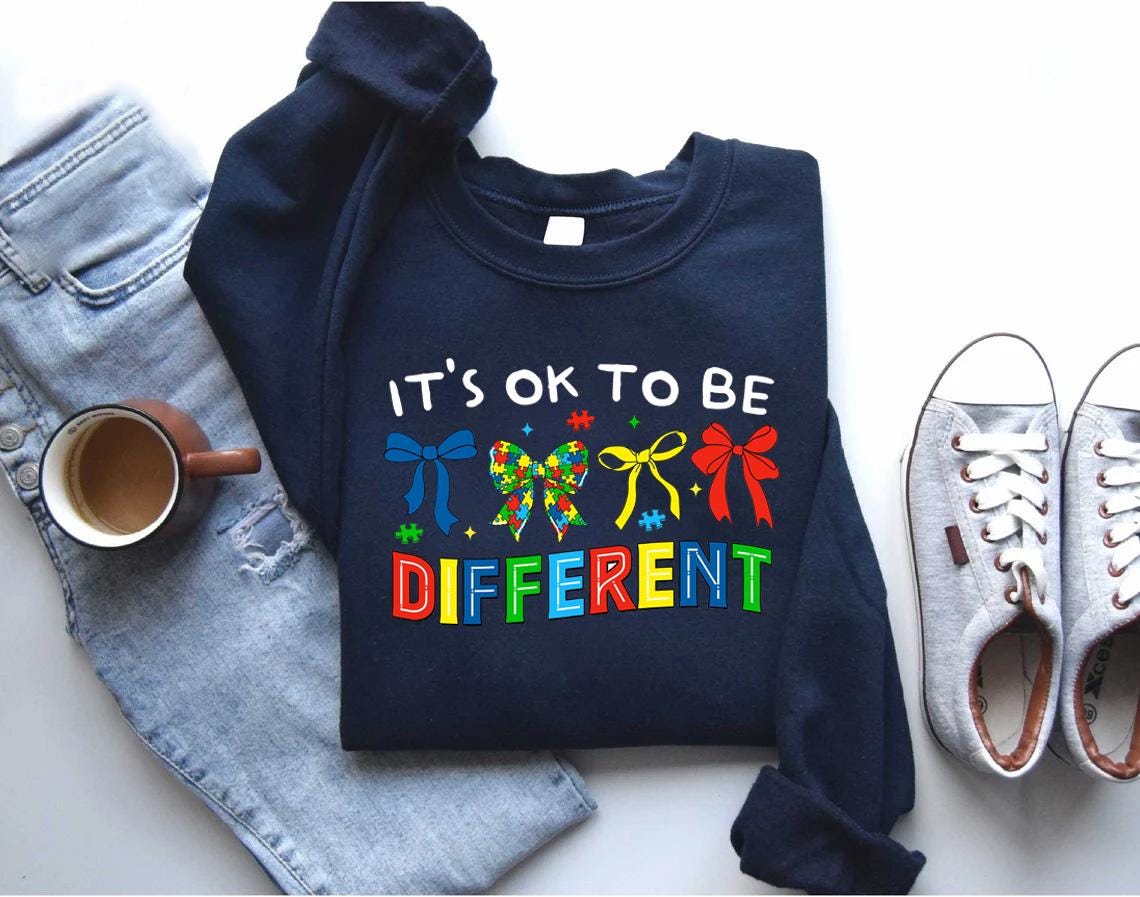 It'S Ok Differen Autism Support Awareness Tee Autism Advocacy Mental Health (4)
