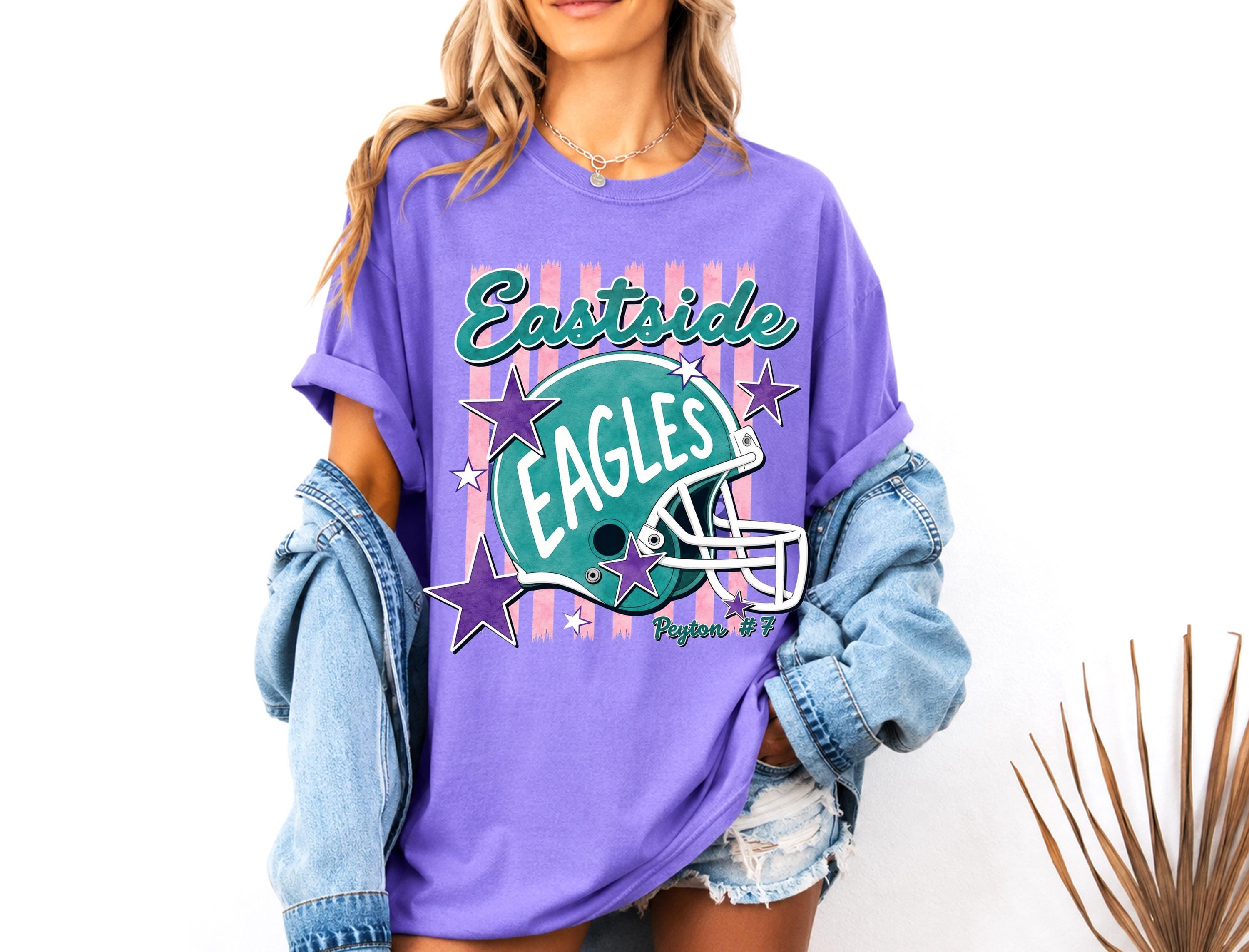 Custom Mascot Stripe Tee Personalized Football Tee Custom Football Game Day School Pride Team Spirit Football (2)