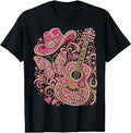 Pink Bling Cowgirl Guitar Western Rhinestone Butterfly Unisex T-shirt, Sweatshirt, Hoodie (1)