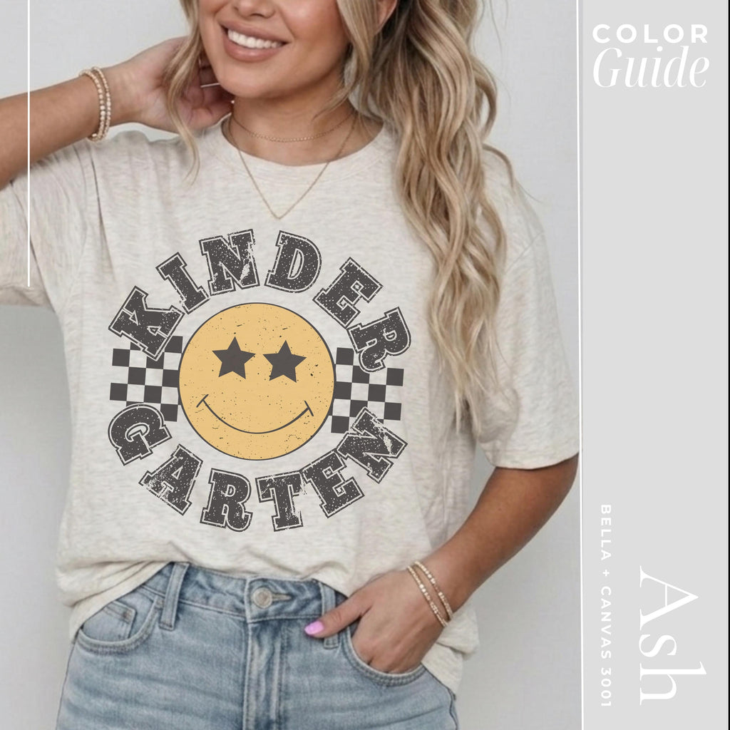 Retro Kindergarten Grade Teacher Kinder Grade Tee First Day School Matching Teacher Teacher Squad Vintag (4)