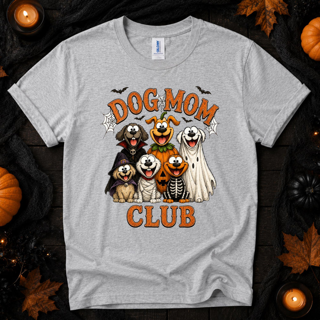 Dog Mom Halloween Dog Mom Club Tee Spooky Dog Mom Pumpkin Halloween Tee Ghost Dog (4)