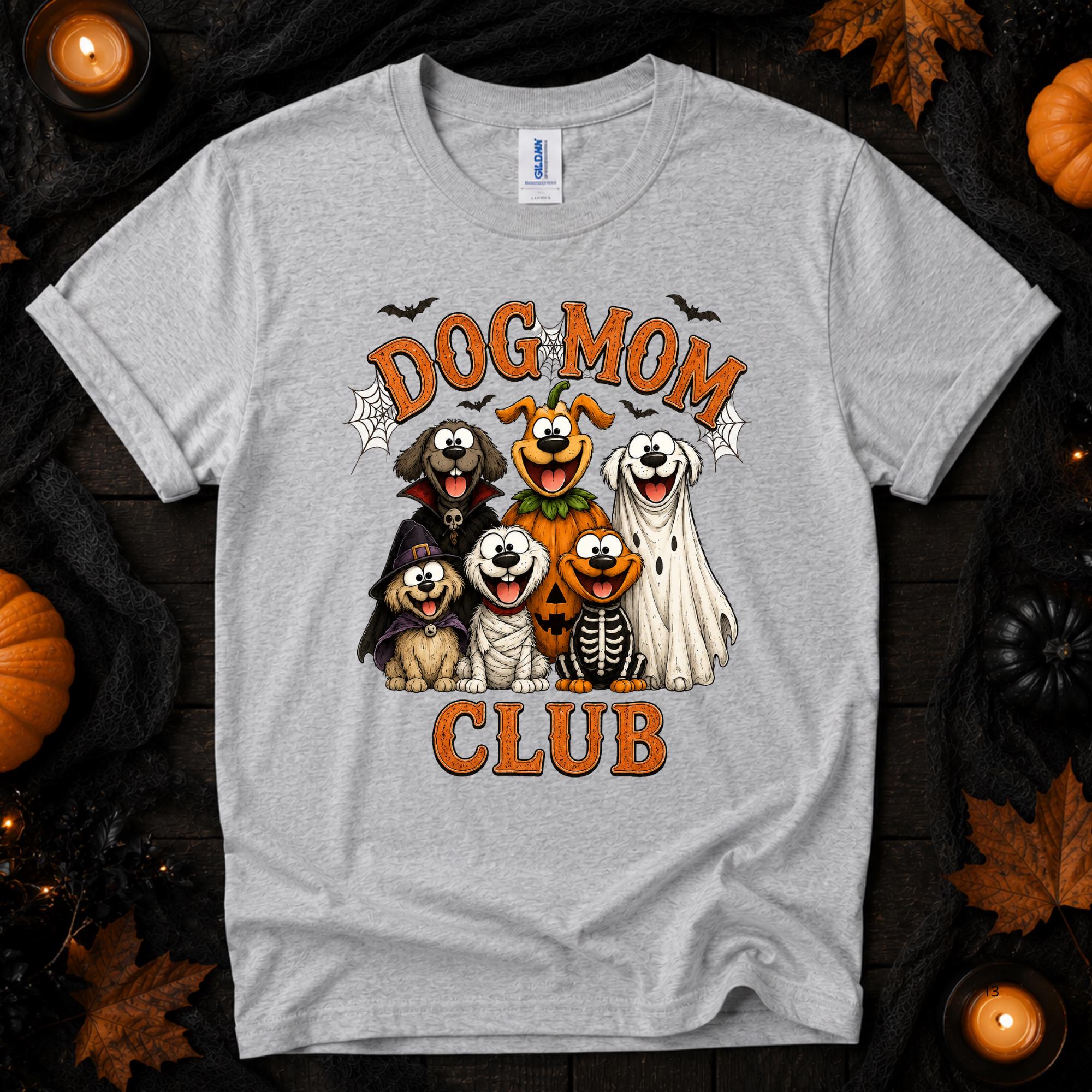 Dog Mom Halloween Dog Mom Club Tee Spooky Dog Mom Pumpkin Halloween Tee Ghost Dog (4)