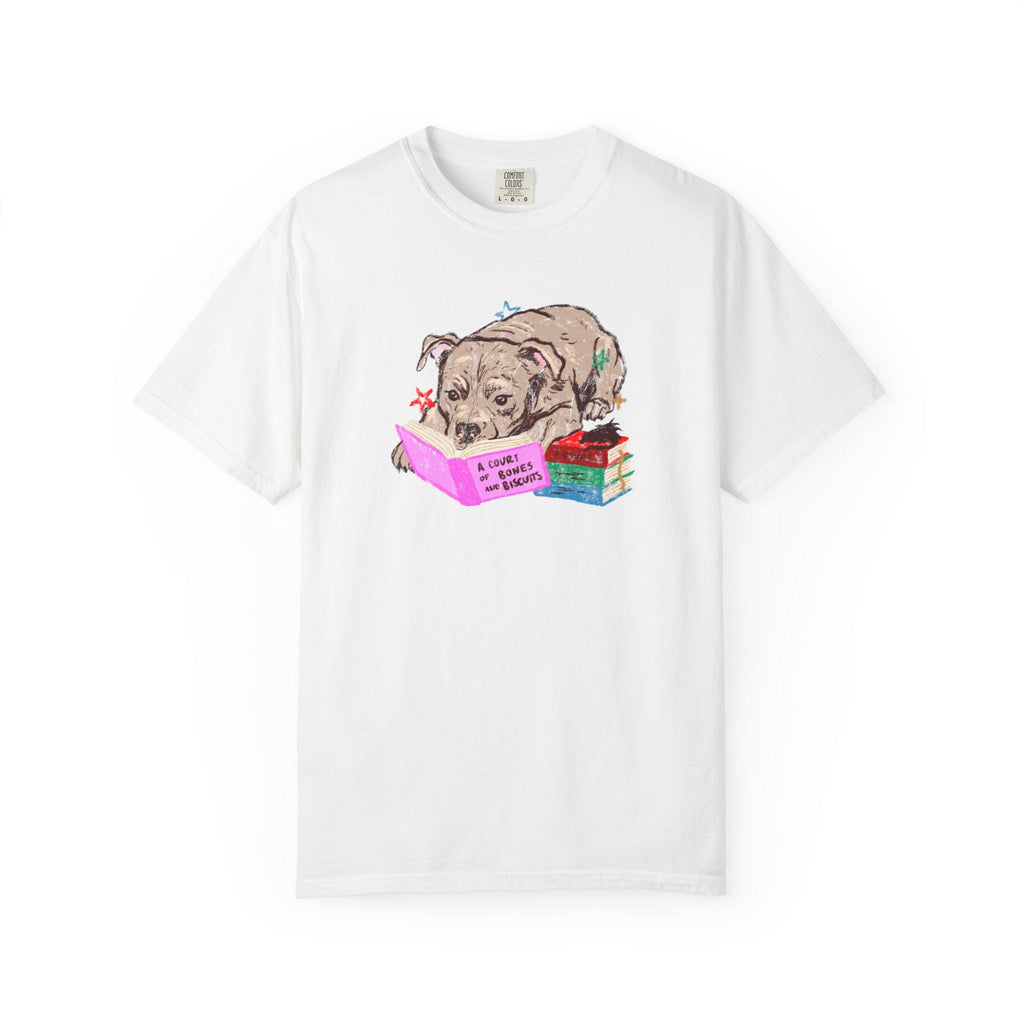 Staffordshire Bull Terrier Book Lover Staffy Reading Fantasy Reader Booktok Dog Tee Dog Mum Comfort Color (1)