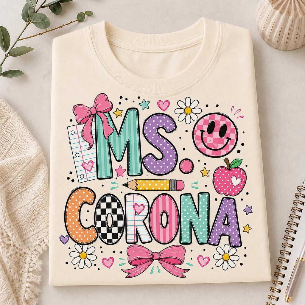 Custom Name Teacher Personalized Teacher Mrs Teacher Teacher Back School Kindergarten Teacher (3)