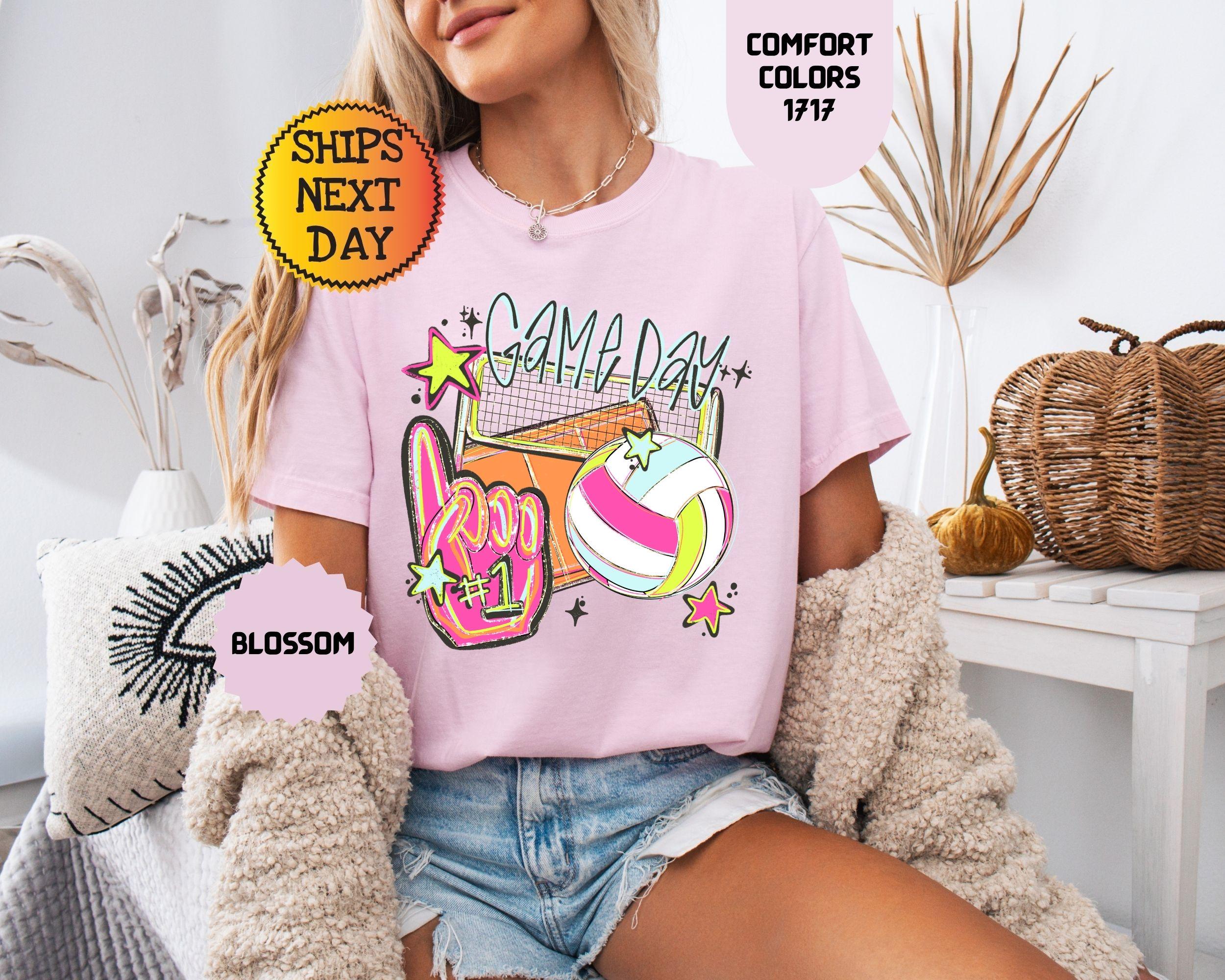 Comfort Colors Game Day Volleyball Volleyball Lover Sports Mom Gameday (3)