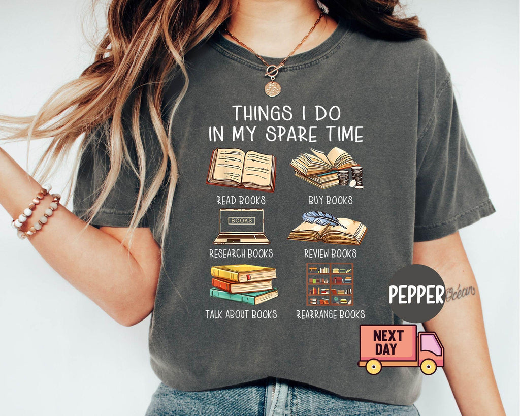 Comfort Colors Book Lover Things Spare Time Tee Book Lover Reading Tee Book Lover Librarian (2)