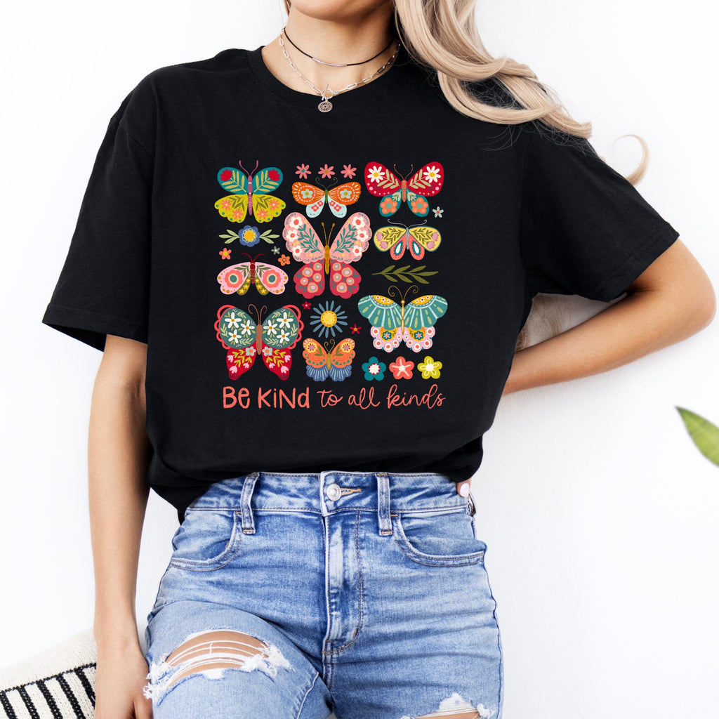 Kind Kinds Boho Floral Mental Health Retro Flower Tee Floral Kindness (4)
