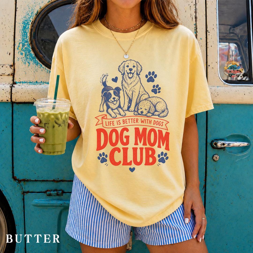 Dog Mom Club Pet Lover Dog Lover Dog Dog Owner Tee Fur Mama (4)