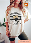 Comfort More Espresso Less Depresso Coffee Lover Mental Health Retro Espresso Coffee Lover (1)