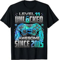 Level 11 Unlocked Since 2015 11th Birthday Gaming Unisex T-shirt, Sweatshirt, Hoodie (1)