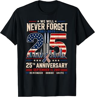 25th Anniversary September 11 2001 Memorial Day Usa Flag (1)