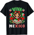 Mexican Girl Flag Independence Day Girl Viva Mexico Unisex T-shirt, Sweatshirt, Hoodie (1)