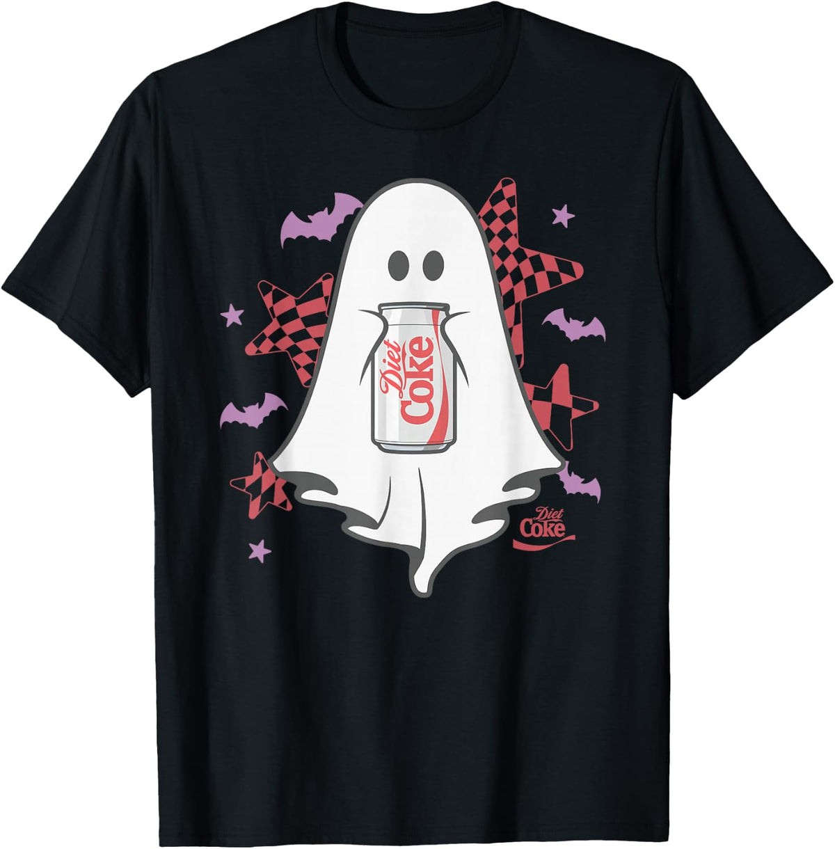 Halloween Diet Coke Ghastly Ghost Checkered Stars Unisex T-shirt, Sweatshirt, Hoodie (1)