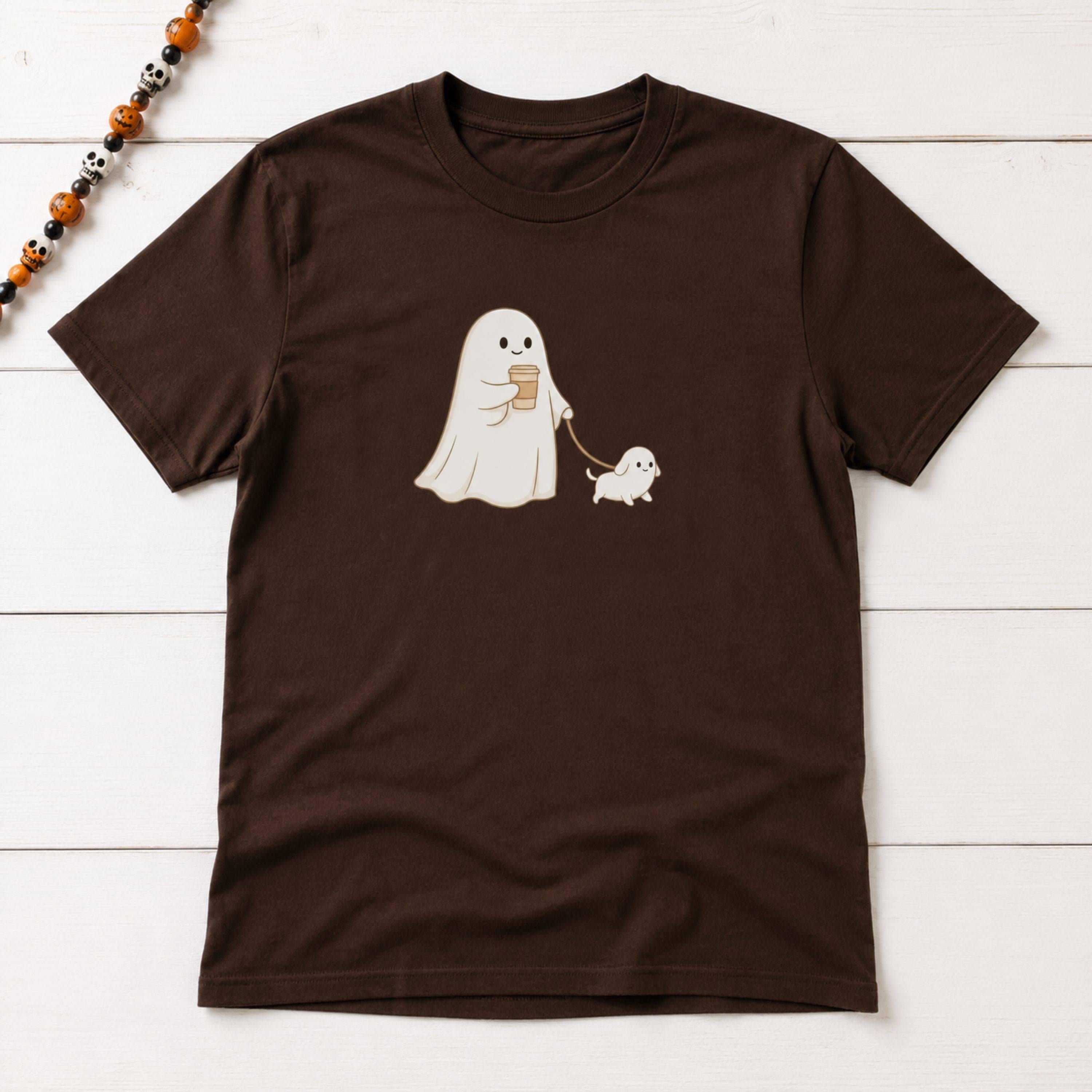 Ghost Dog Halloween Ghost Tee Spooky Dog Walker Ghost Coffee Halloween Pet Lover (1)